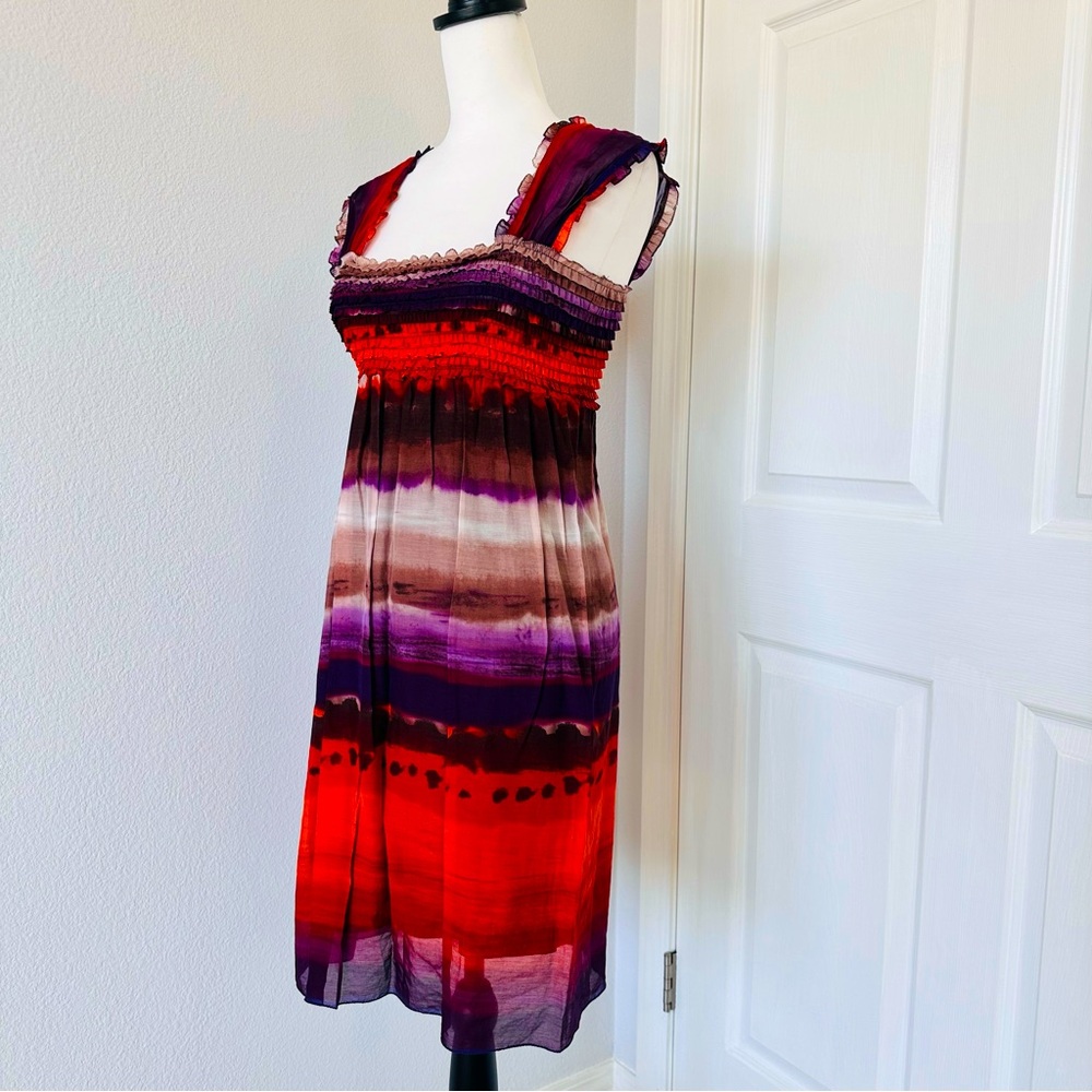 NWT Studio M Silk Cotton Dress Size S Elastic Y2K Stretch Pull on $128